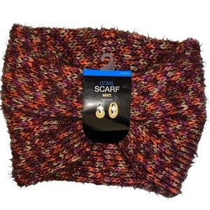 NEW Cowl Eyelash Knit Multi Colored Scarf NWT